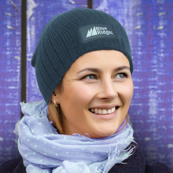 115656 Nebraska Cable Knit Beanie with Patch Thumbnail
