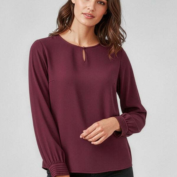 RU569LL Evelyn Womens Long Sleeve Blouse Thumbnail