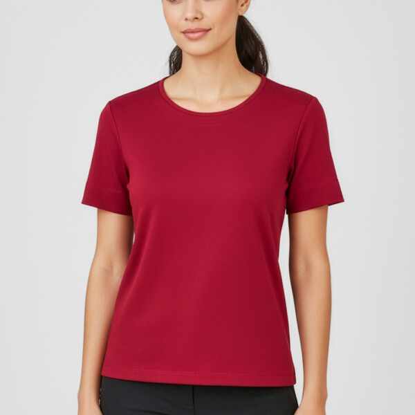 CS952LS Marley Womens Short Sleeve Jersey Top Thumbnail