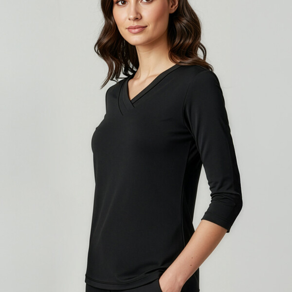 K819LT Lana Womens 3/4 Sleeve Top Thumbnail